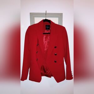 Dynamite Scarlet Double-Breasted Jacket